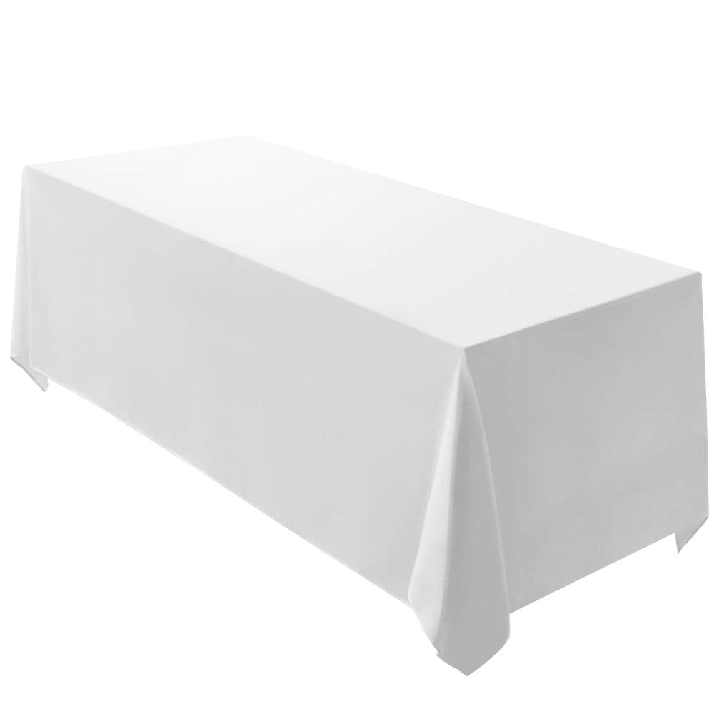 Surmente 90x156 Inch Black Tablecloth for 8 Foot Rectangle Tables
