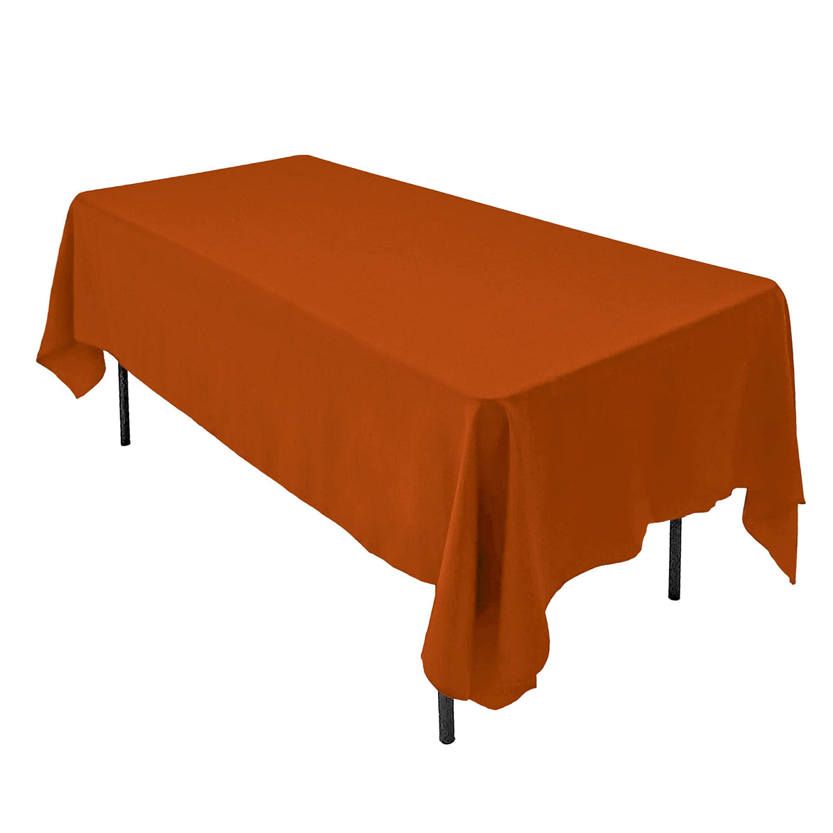 AK TRADING CO. 60 x 102-Inch Rectangular Polyester Tablecloth - Made in USA - Wrinkle-Resistant, Flame Retardant, Durable Party Table Cover, Banquet Tablecloth, Wedding Table Cover - Orange