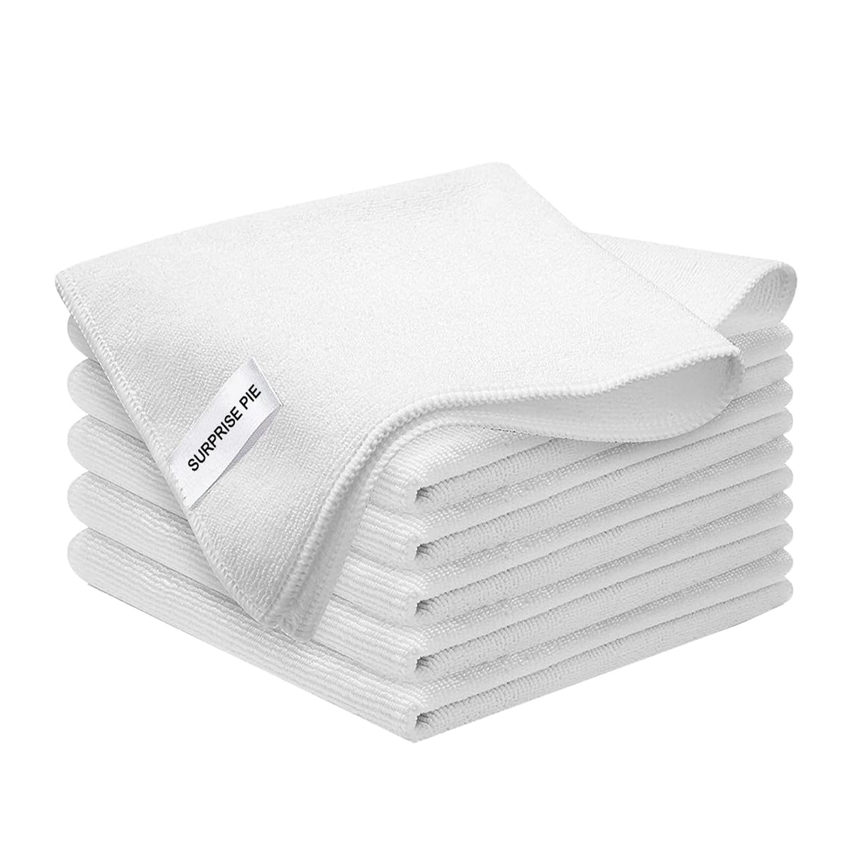 400 GSM Microfiber Cleaning Cloths, Ultra Absorbent, Thick, Lint Free Reusable Cleaning Cloths for Kitchen, Glass, Stainless Steel, Car Detailing & Household Cleaning, 6 Pack, 12" x 12"