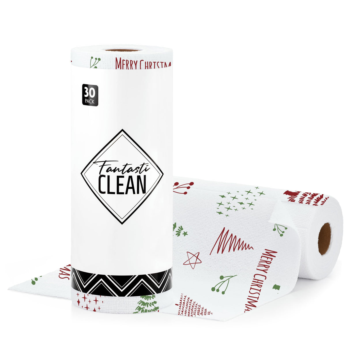 Fantasticlean Microfiber Cleaning Cloth Roll -75 Pack, 12" x 12" (Pink)