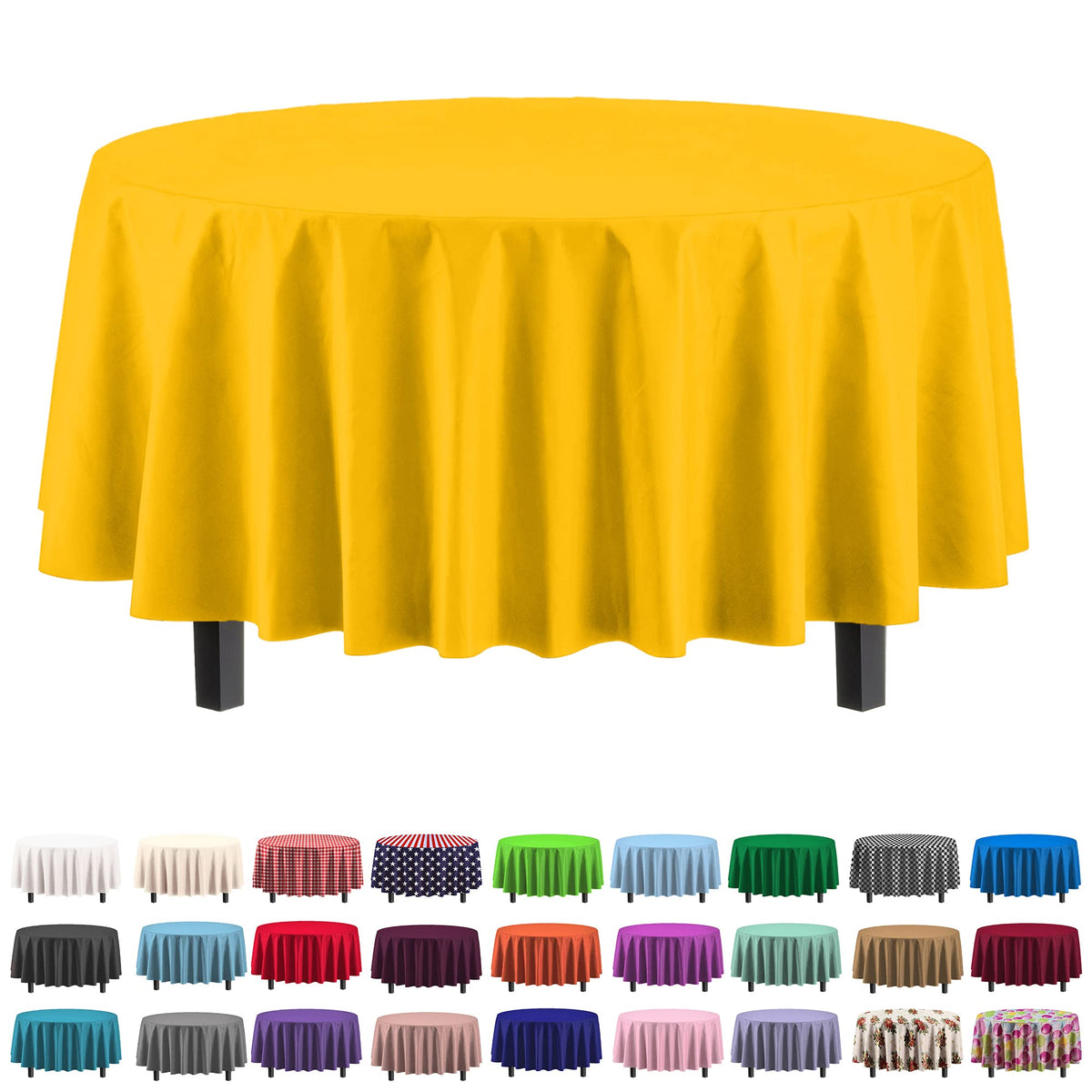 Exquisite Navy Plastic Table Cloth Disposable 6 Pack - 54 x 108 Inch Rectangle Tablecloth for 6 Foot Tables - Waterproof Table Cover for Party Wedding Birthday Graduation BBQ Catering