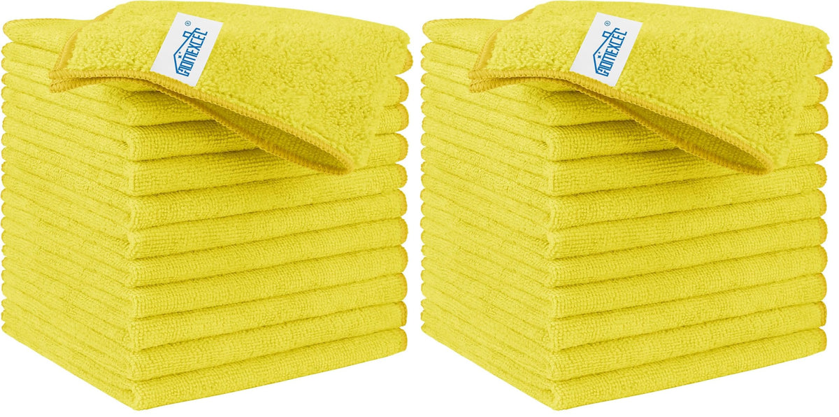 HOMEXCEL 8PK Microfiber Cleaning Cloth, Cleaning Rags for Home, 11.5x11.5in