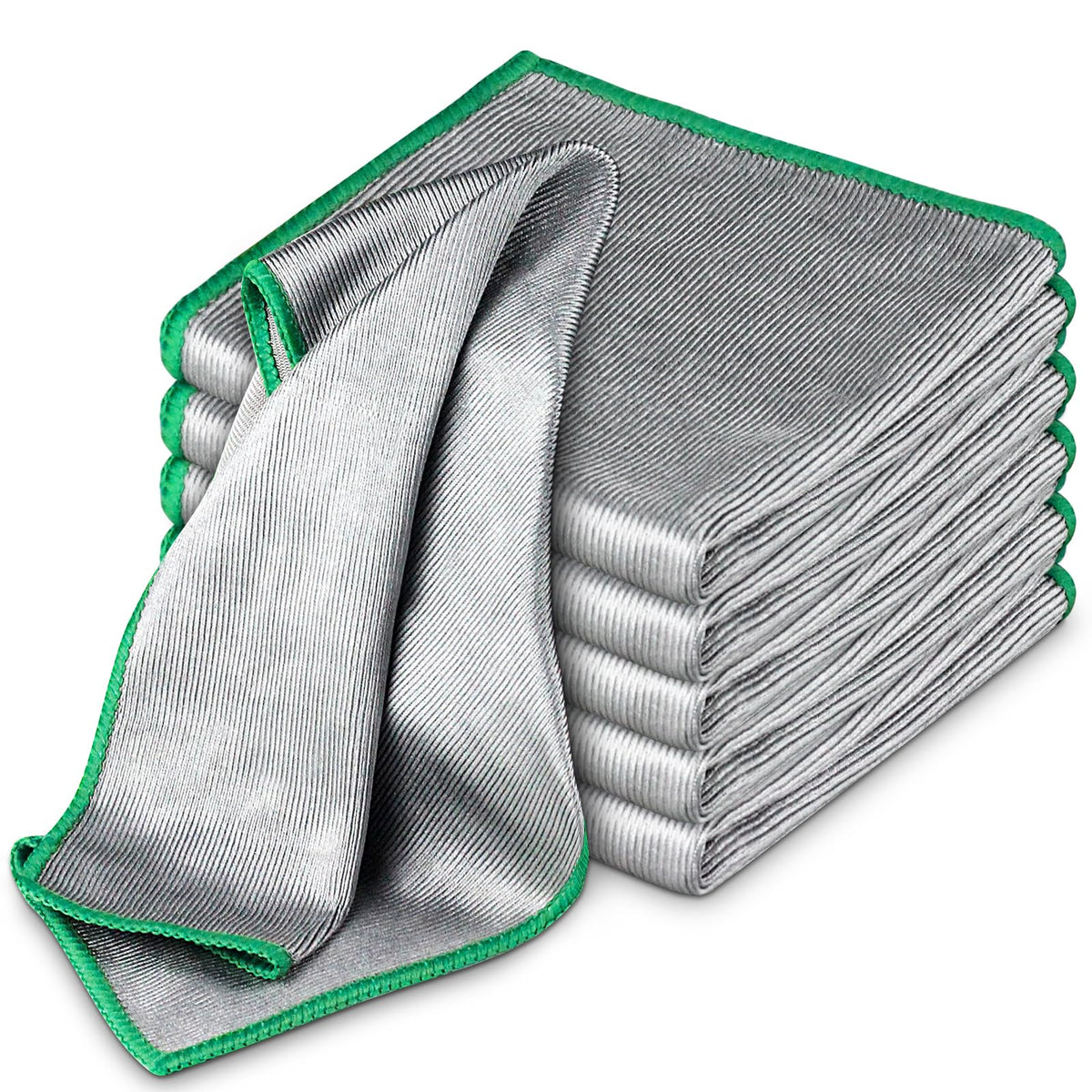Airlab Glass Polishing Streak Free Miracle Cleaning Cloth, Silver-Green