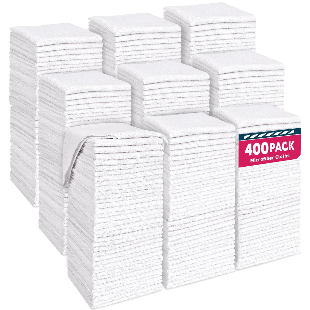 TEAWOO Microfiber Cleaning Cloths-50 Pack, Microfiber Towels Bulk