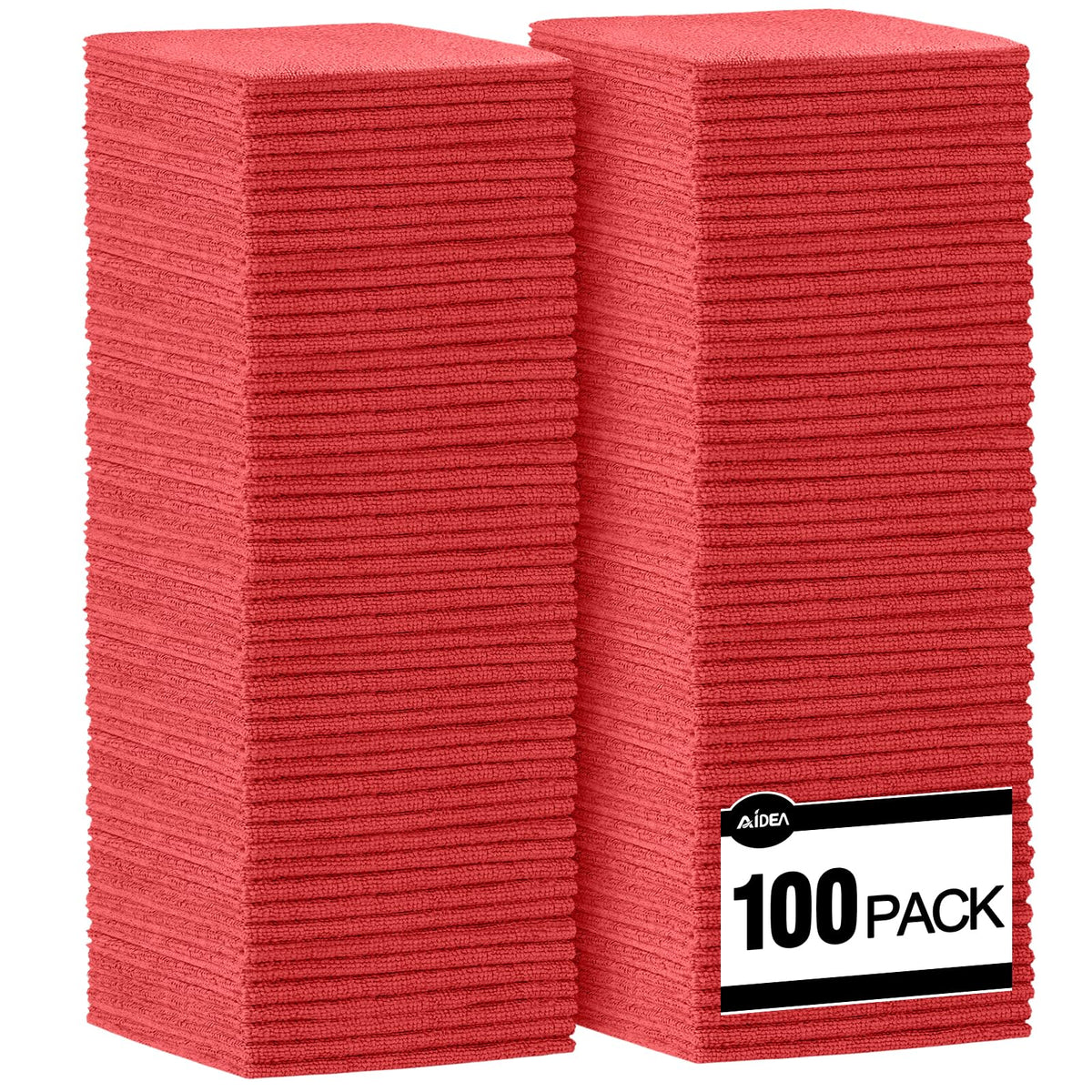 AIDEA Microfiber Cleaning Cloth-50PK, Microfiber Towels for Cars, 12"×12"