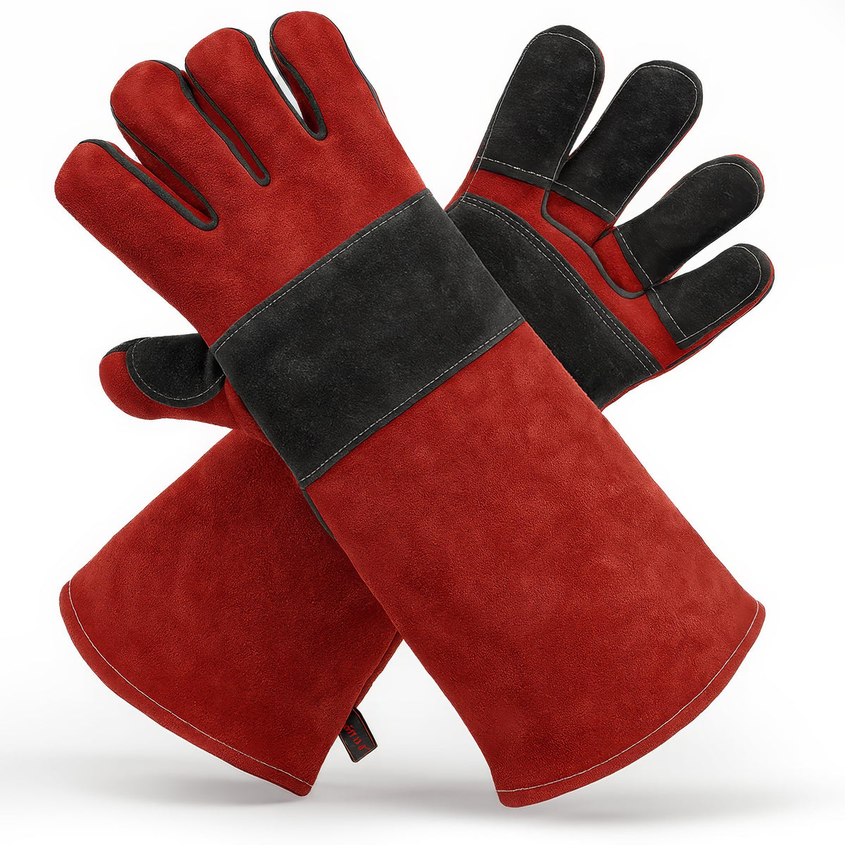 GRILL ARMOR Fire Pit & Campfire Gloves, 16in Leather, 932F Heat Resistant