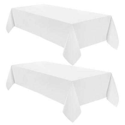 VidaFete Classic Series 10 Pack 90 * 132inch White Rectangle Tablecloth