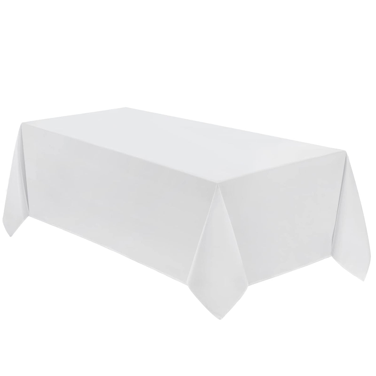 VidaFete Classic Series 10 Pack 90 * 132inch White Rectangle Tablecloth