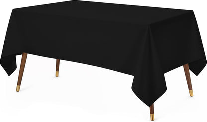 Utopia Kitchen Rectangle Table Cloth 2 Pack [60x102 Inches, Black]