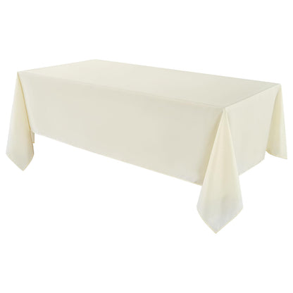VidaFete Classic Series 10 Pack 90 * 132inch White Rectangle Tablecloth