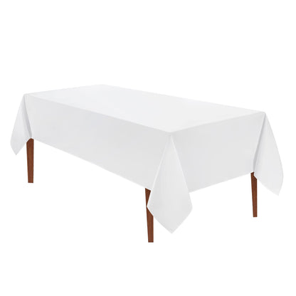 VidaFete Classic Series 10 Pack 90 * 132inch White Rectangle Tablecloth