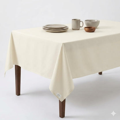 Urban Villa Tabletop Cover Kitchen Dining Tablecloth 100% Cotton Holiday Celebrations Wedding Dinner Parties White Rectangle 60X120 Inches 10-12 Seats Table Cloth