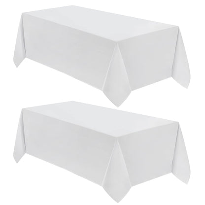 VidaFete Classic Series 10 Pack 90 * 132inch Black Rectangle Tablecloth