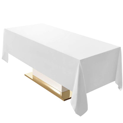 Surmente 90x156 Inch Black Tablecloth for 8 Foot Rectangle Tables