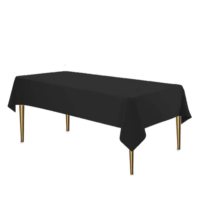 Party Dimensions White Disposable Plastic Tablecloth for Rectangle Tables (12 Pack) Table Cloths for Parties, Events & Weddings, Indoors Outdoors, 54 x 108 inches, Plastic Table Cover