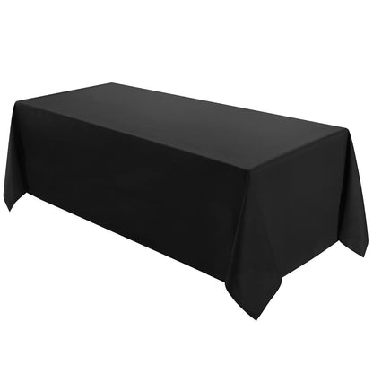 VidaFete Classic Series 10 Pack 90 * 132inch Black Rectangle Tablecloth