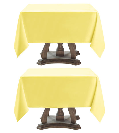 6 Pack Ivory Rectangle Tablecloths 60x120 Inch for 8ft Tables