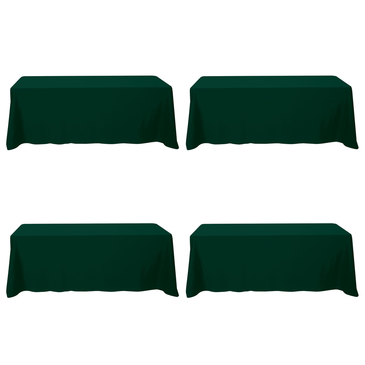 BRILLMAX 6 Pack White Tablecloths 60x126 Inch for 8ft Rectangle Tables