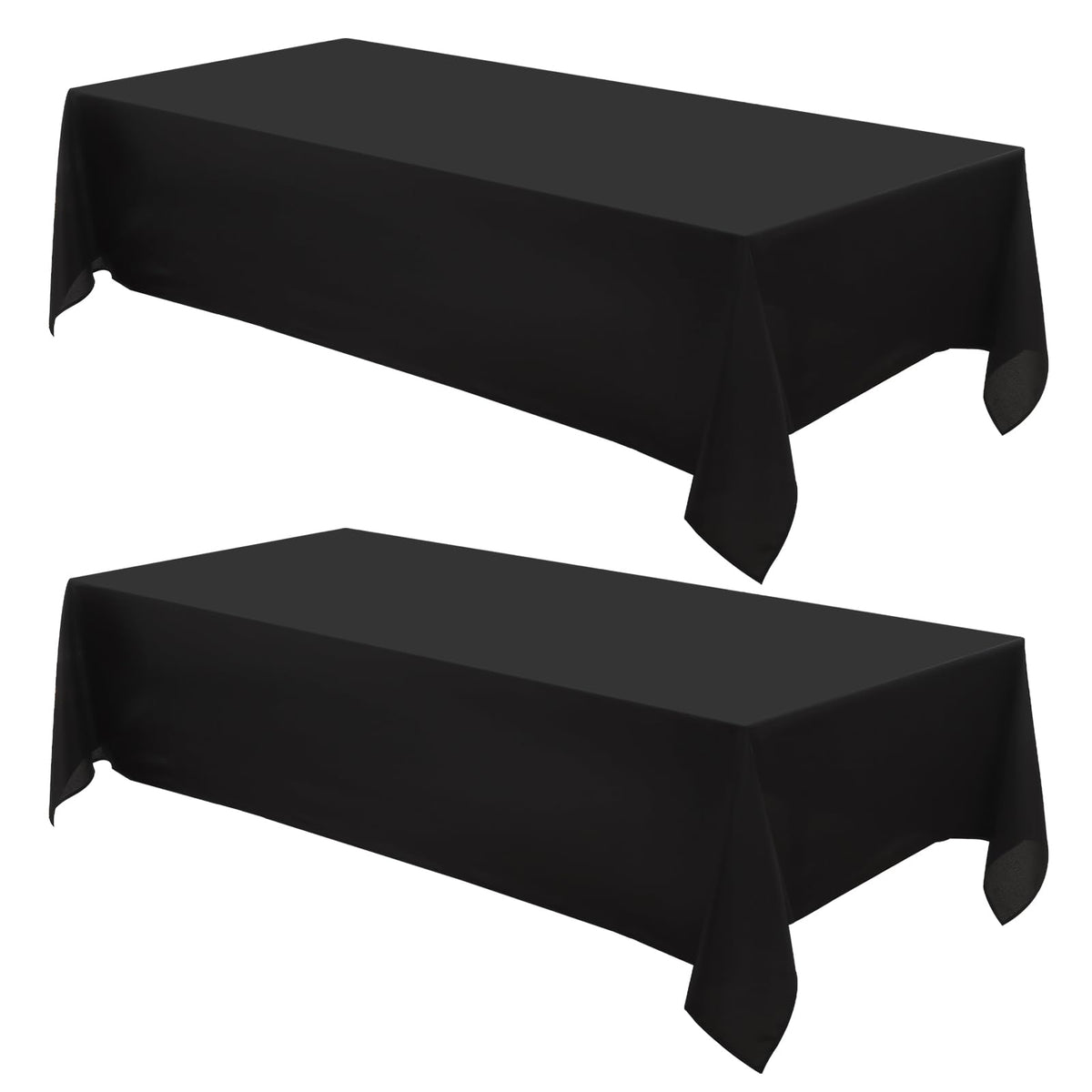 6 Pack Ivory Rectangle Tablecloths 60x120 Inch for 8ft Tables