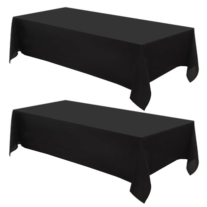 6 Pack Ivory Rectangle Tablecloths 60x120 Inch for 8ft Tables