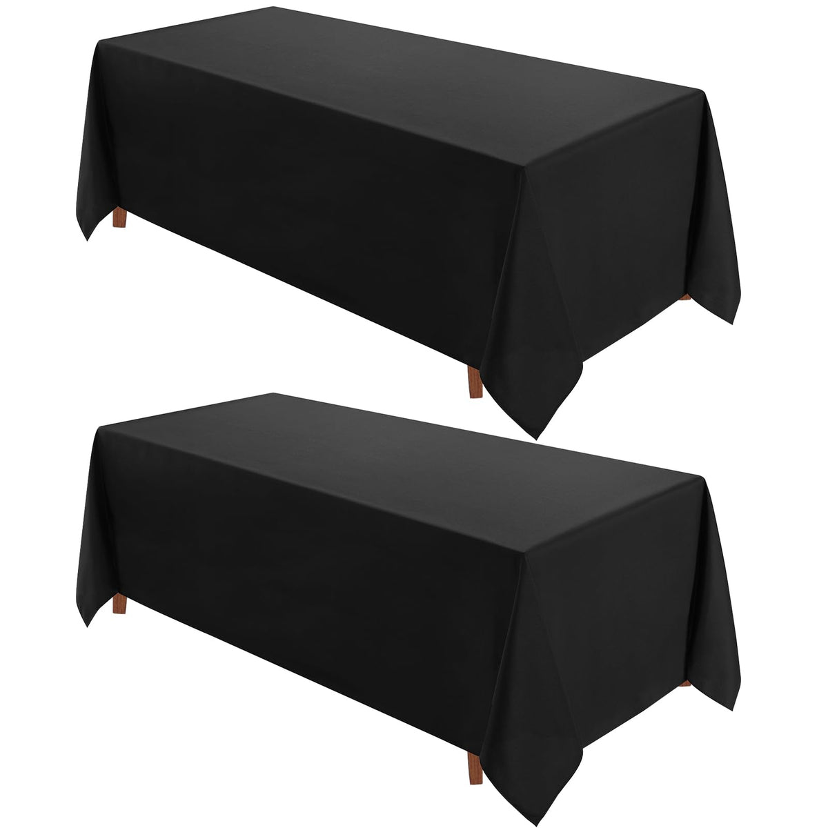 VidaFete Classic Series 10 Pack 90 * 132inch White Rectangle Tablecloth