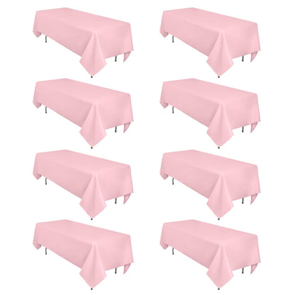 12 Pack Black Tablecloths Rectangle 60 x 102 Inch for 6 Foot Tables