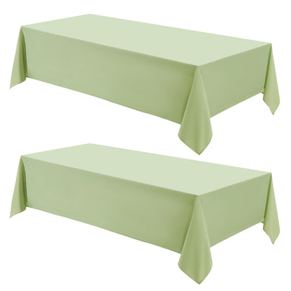 6 Pack Ivory Rectangle Tablecloths 60x120 Inch for 8ft Tables