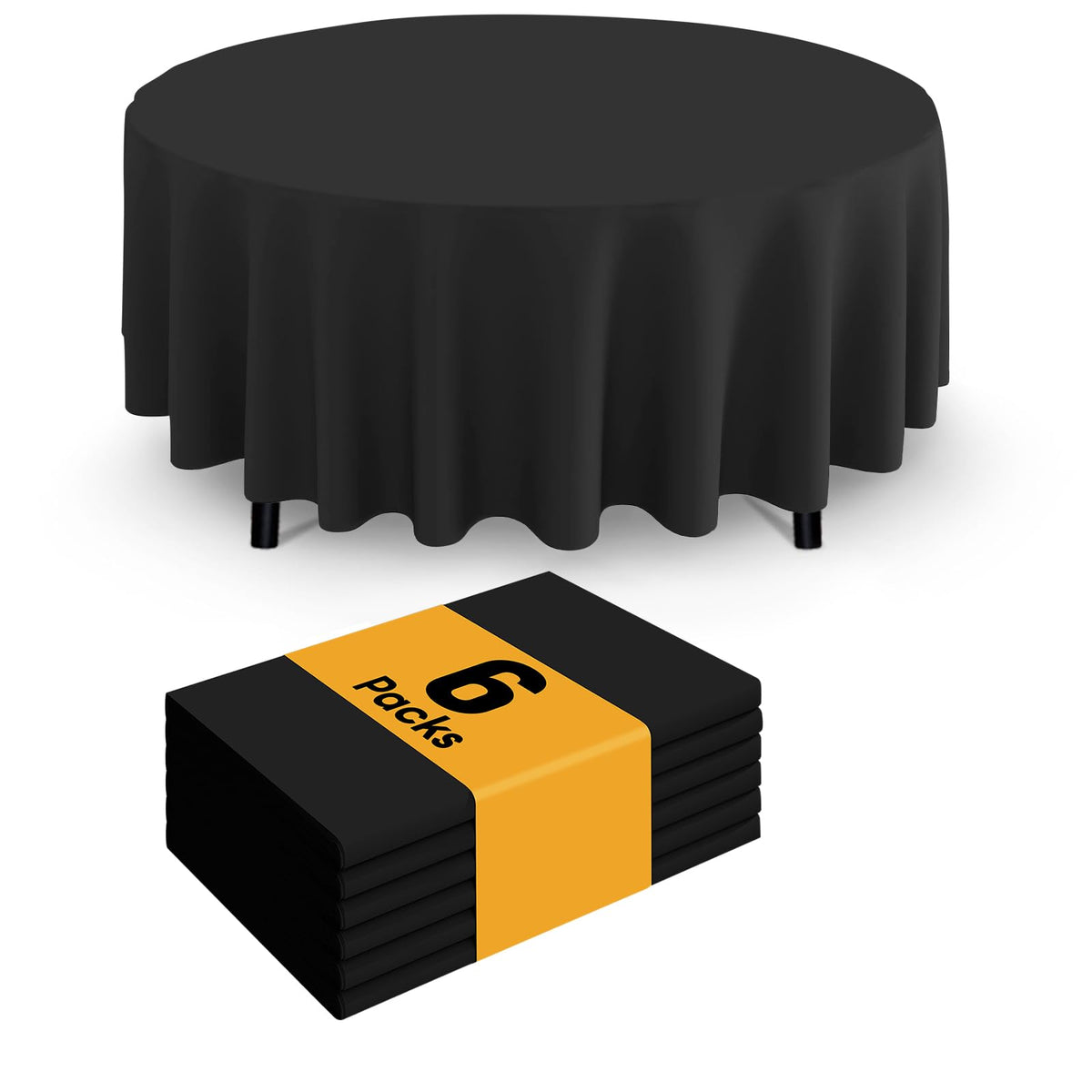 Smiry Plastic Disposable Waterproof Table Cloth - 54 x 108 Inch, 6 Packs