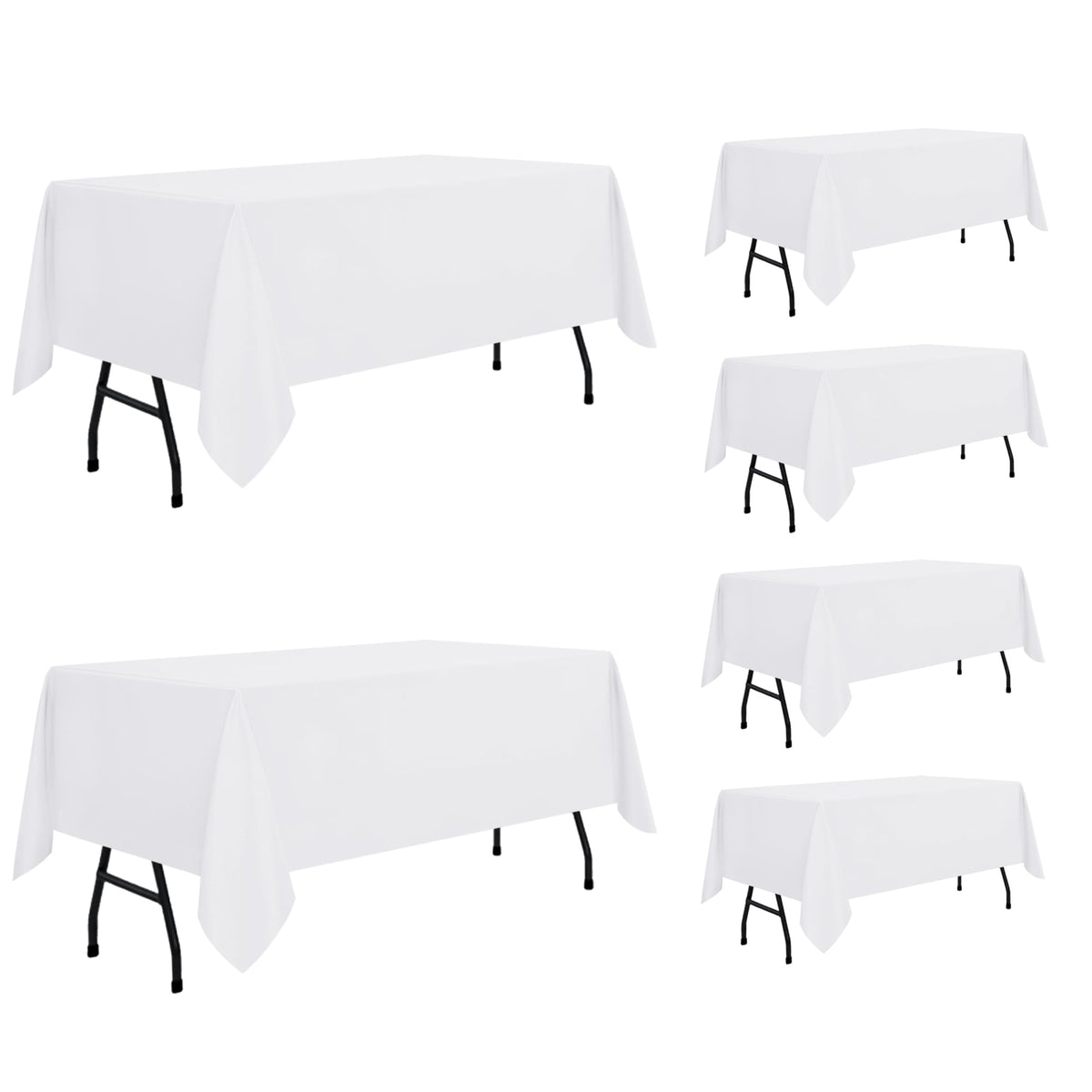 sancua Rectangle Tablecloth, 60 x 102 Inch, Black