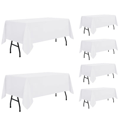 sancua Rectangle Tablecloth, 60 x 84 Inch, White