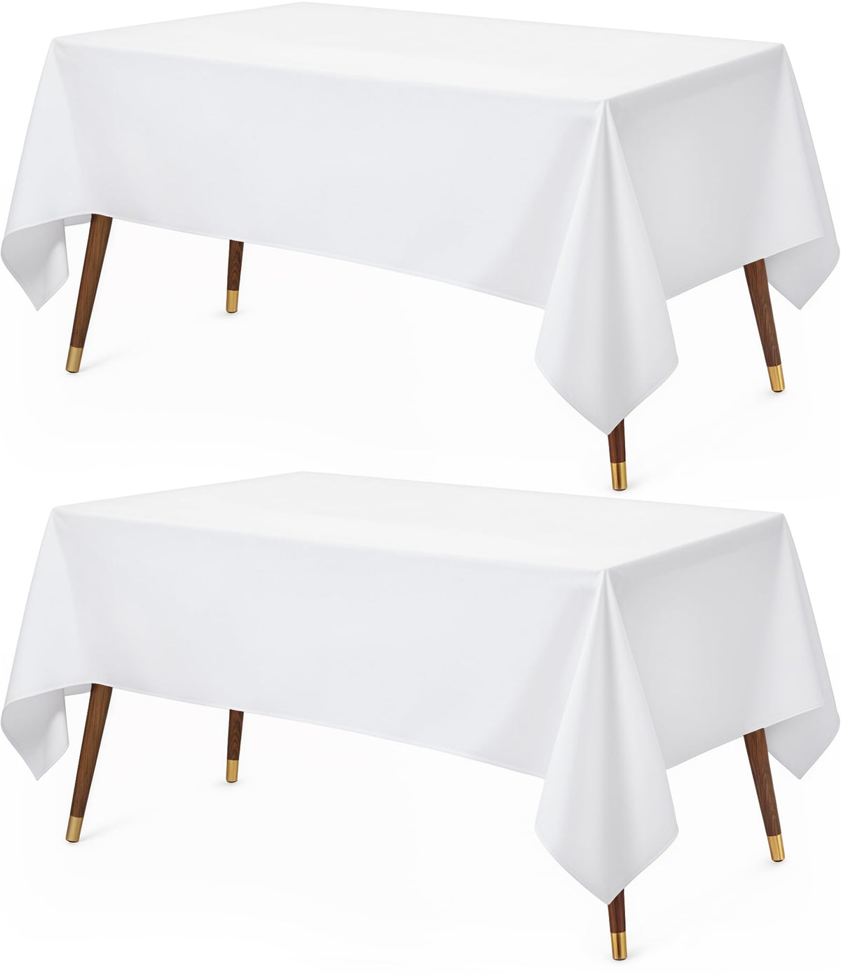 Utopia Kitchen Rectangle Table Cloth 1 Pack [90x132 Inches, White]