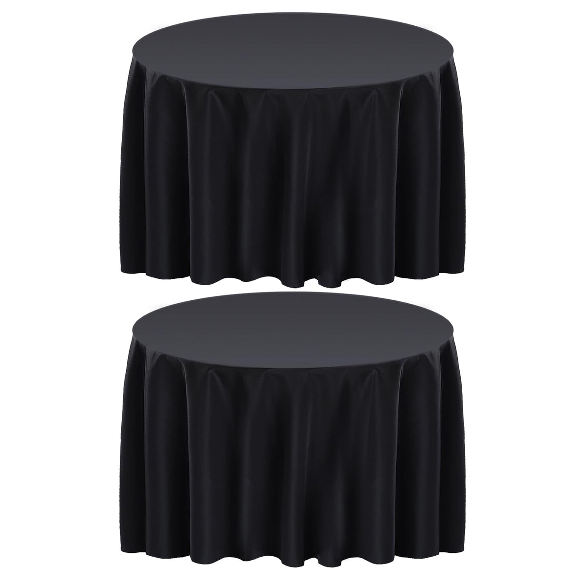 Surmente 90x156 Inch Black Tablecloth for 8 Foot Rectangle Tables