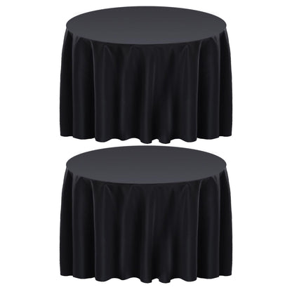 Surmente 90x156 Inch Black Tablecloth for 8 Foot Rectangle Tables