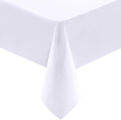 Utopia Kitchen Rectangle Table Cloth 1 Pack [90x132 Inches, White]
