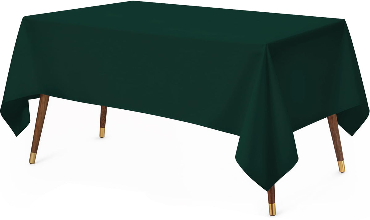 Utopia Kitchen Rectangle Table Cloth 2 Pack [60x102 Inches, Black]
