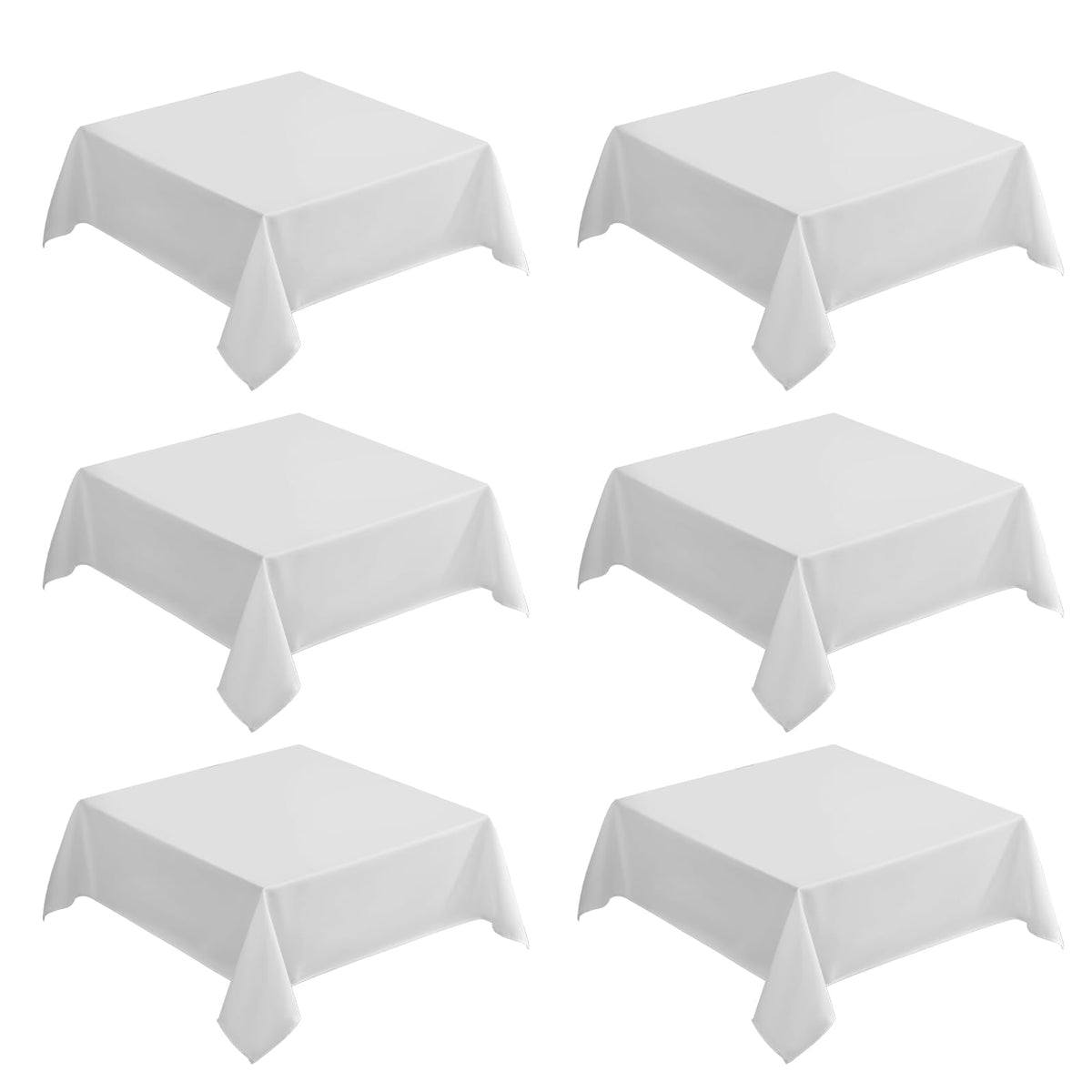 VidaFete Classic Series 10 Pack 90 * 132inch Black Rectangle Tablecloth