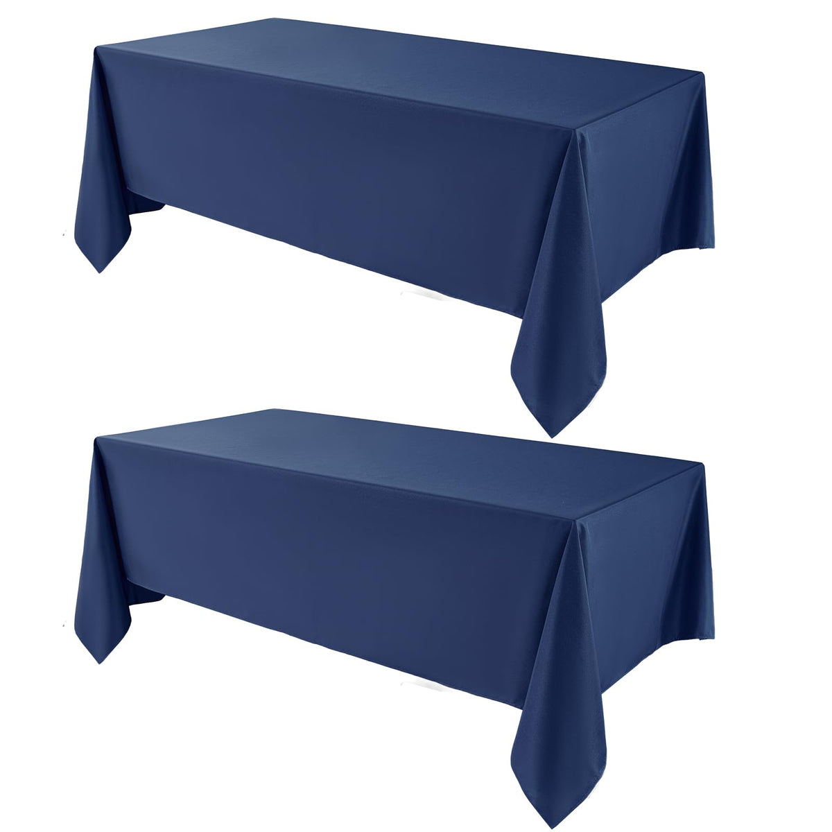 6 Pack Ivory Rectangle Tablecloths 60x120 Inch for 8ft Tables