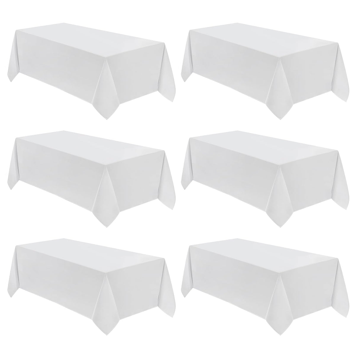 VidaFete Classic Series 10 Pack 90 * 132inch Black Rectangle Tablecloth