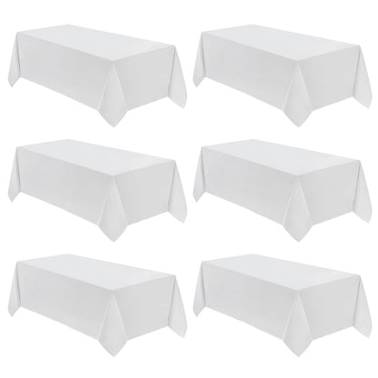 VidaFete Classic Series 10 Pack 90 * 132inch Black Rectangle Tablecloth