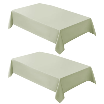 VidaFete Classic Series 10 Pack 90 * 132inch White Rectangle Tablecloth