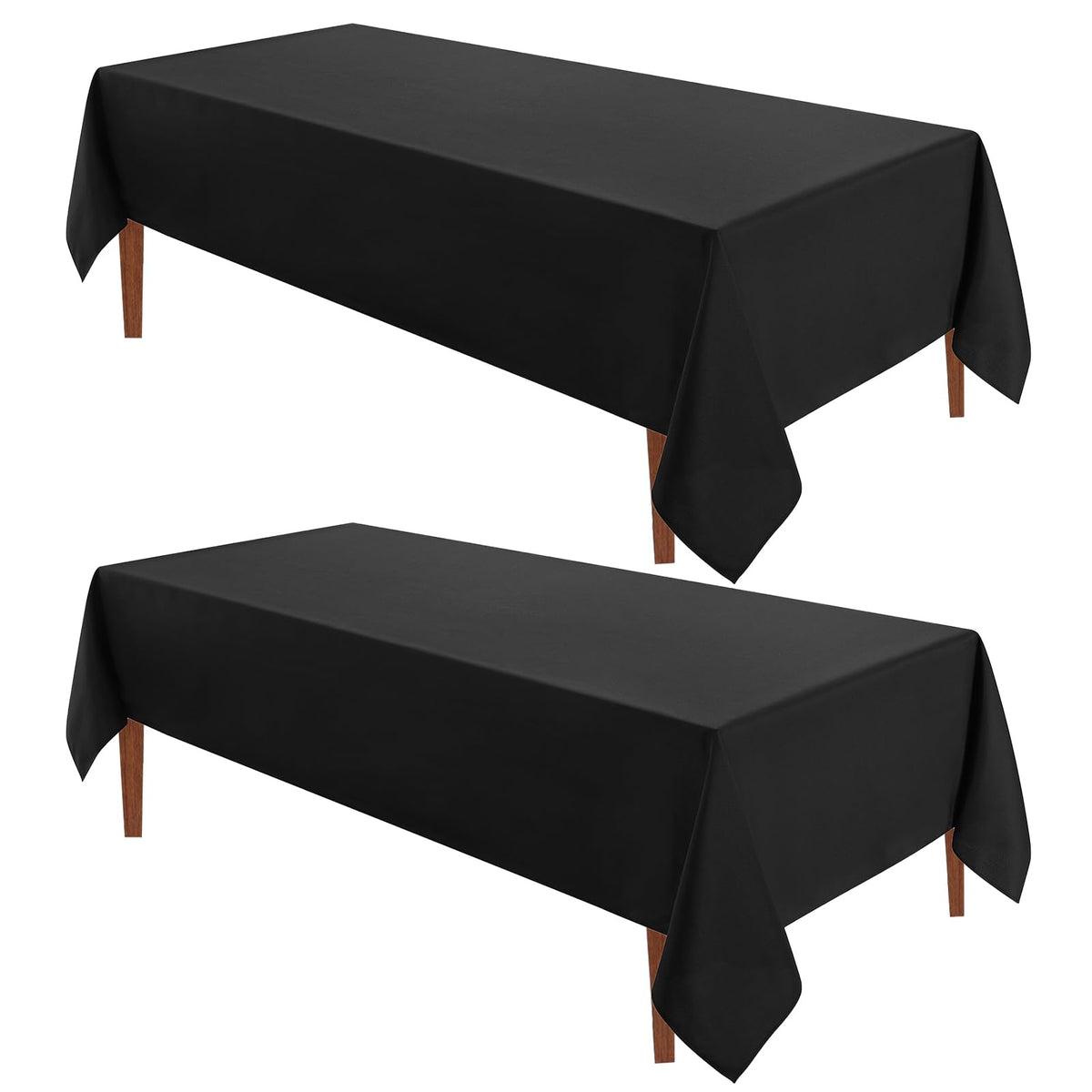 VidaFete Classic Series 10 Pack 90 * 132inch White Rectangle Tablecloth