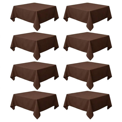8 Pack White Rectangle Table Cloth 60 x 102 Inch For 6 Foot Tables