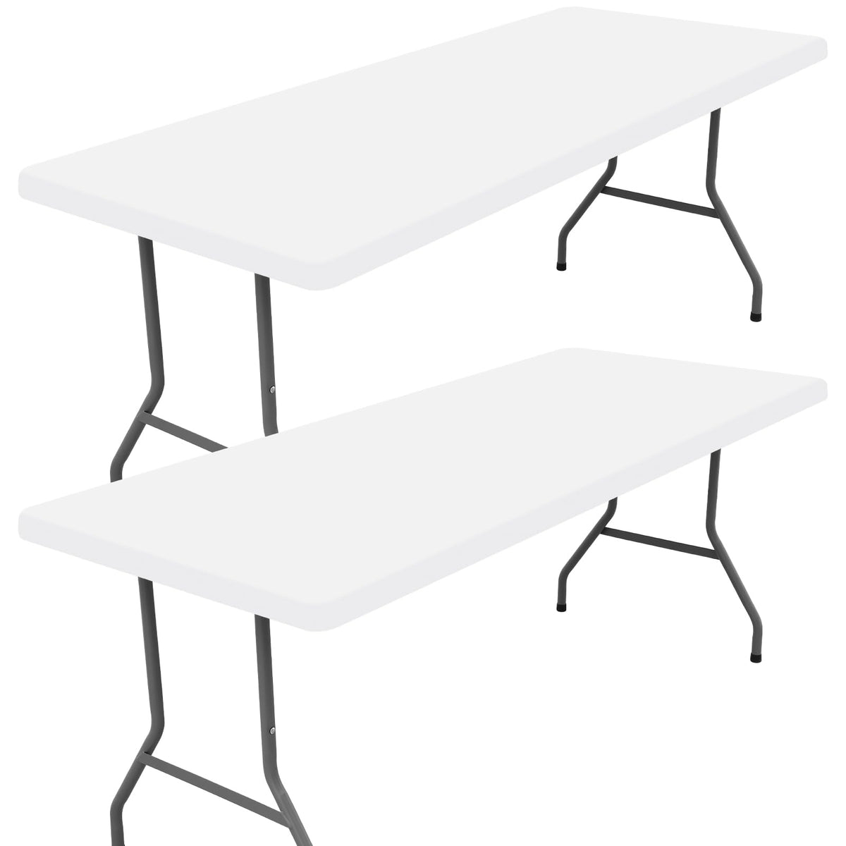 Moosfor 2 Pack Rectangle Spandex Fitted Table Cloth, 6FT Elastic Tablecloth