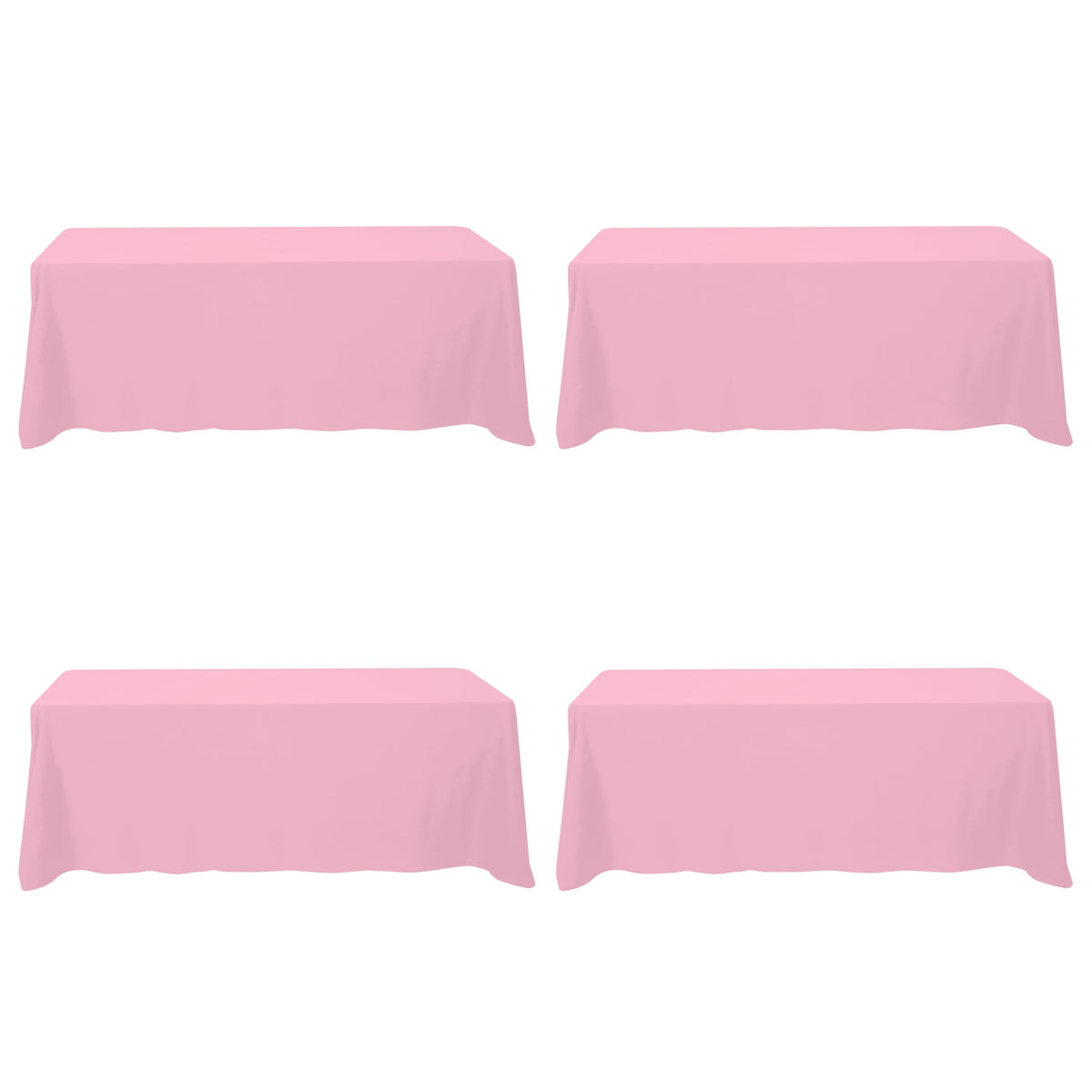 BRILLMAX 6 Pack White Tablecloths 60x126 Inch for 8ft Rectangle Tables