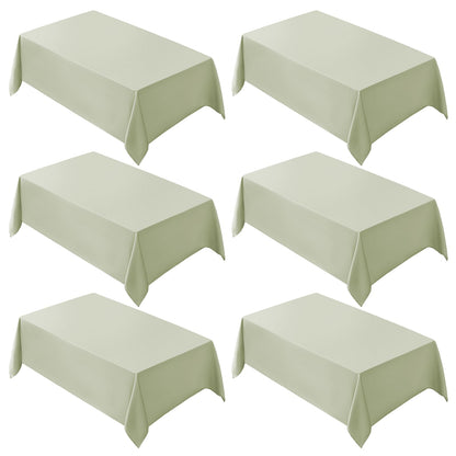 VidaFete Classic Series 10 Pack 90 * 132inch White Rectangle Tablecloth