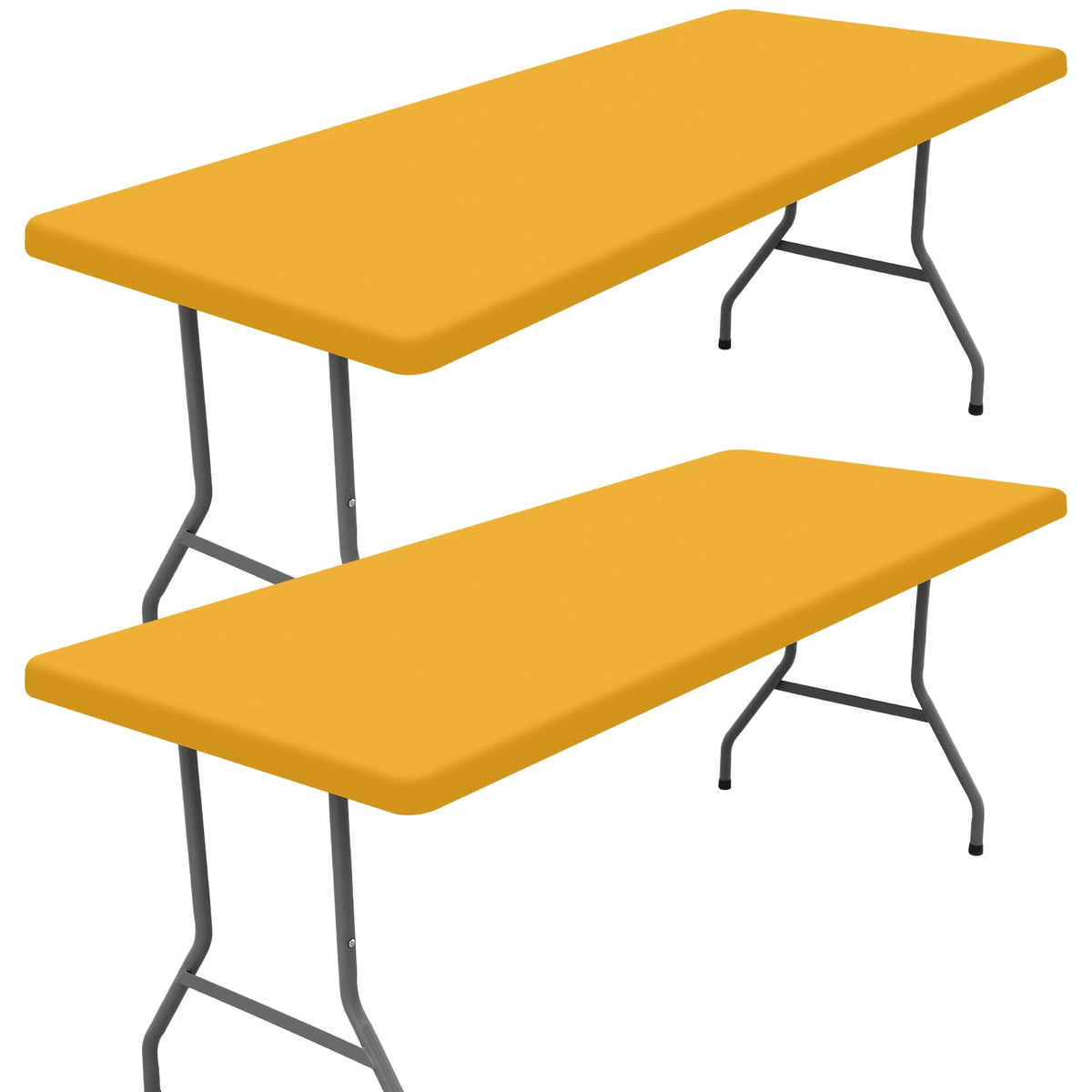 Moosfor 2 Pack Rectangle Spandex Fitted Table Cloth, 6FT Elastic Tablecloth