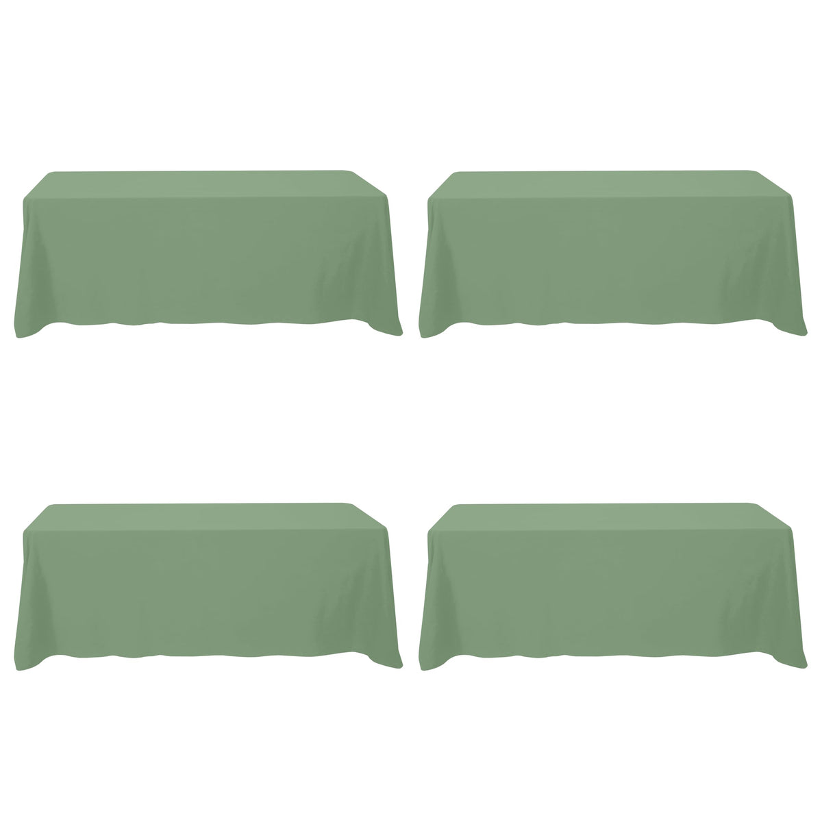 BRILLMAX 6 Pack White Tablecloths 60x126 Inch for 8ft Rectangle Tables