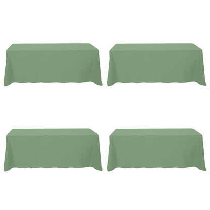 BRILLMAX 6 Pack White Tablecloths 60x126 Inch for 8ft Rectangle Tables