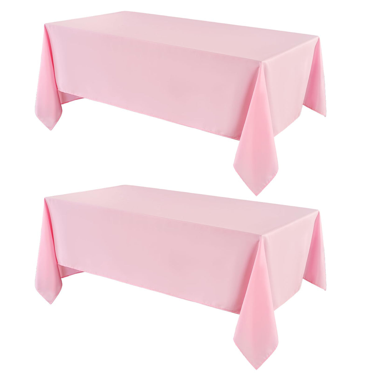 6 Pack Ivory Rectangle Tablecloths 60x120 Inch for 8ft Tables