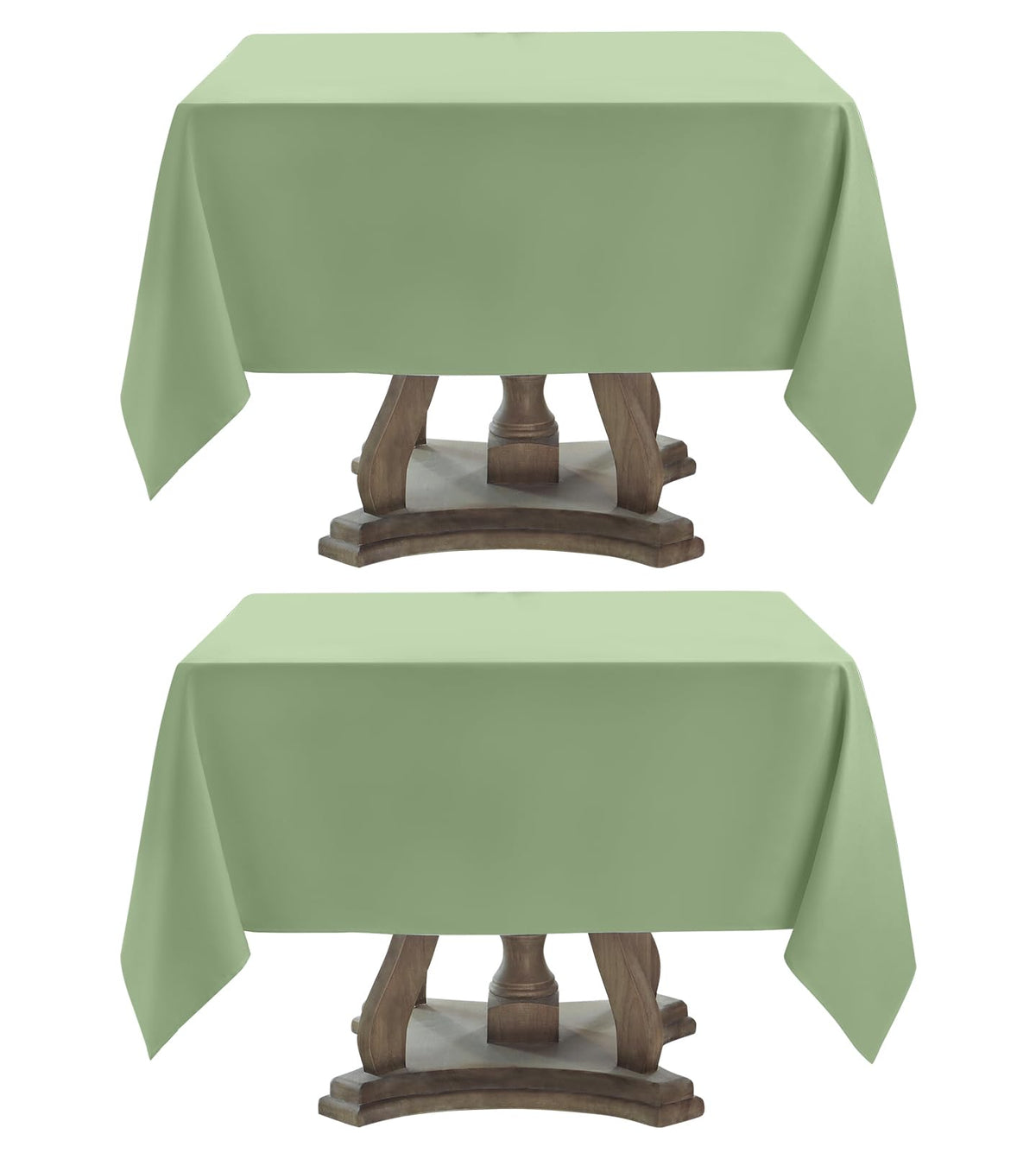 6 Pack Ivory Rectangle Tablecloths 60x120 Inch for 8ft Tables